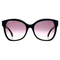 Max Mara Sunglasses MM0014 Emme3 01B Shiny Black Smoke Grey Gradient