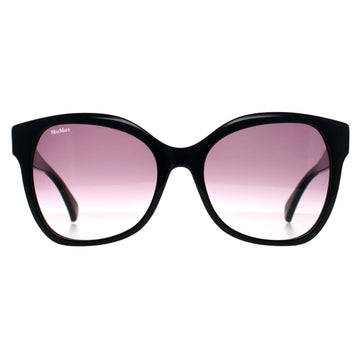 Max Mara Sunglasses MM0014 Emme3 01B Shiny Black Smoke Grey Gradient