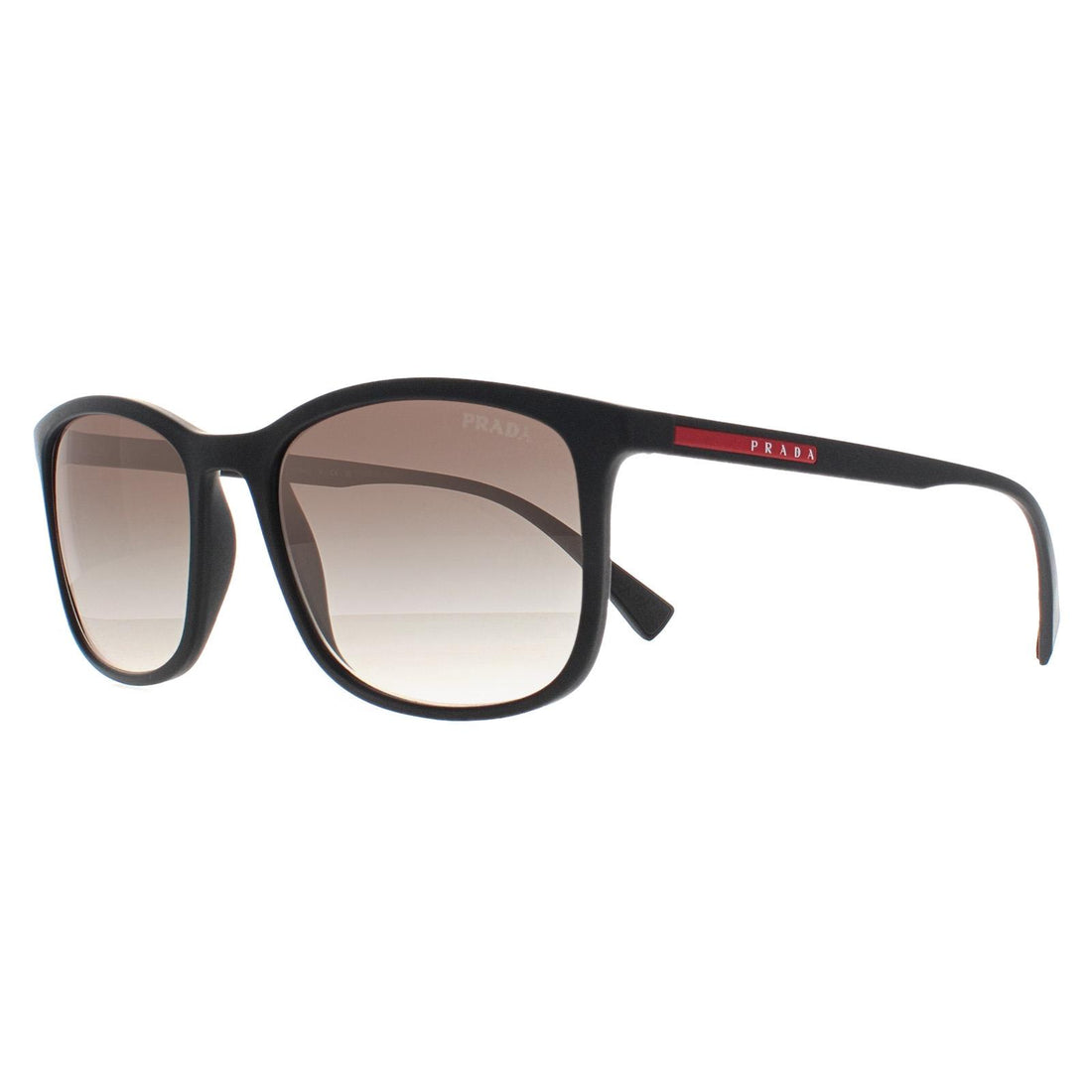 Prada Sport -Sonnenbrille PS01TS DG00A7, schwarzer Gummi, grauer Farbverlauf – reduzierte Sonnenbrillen