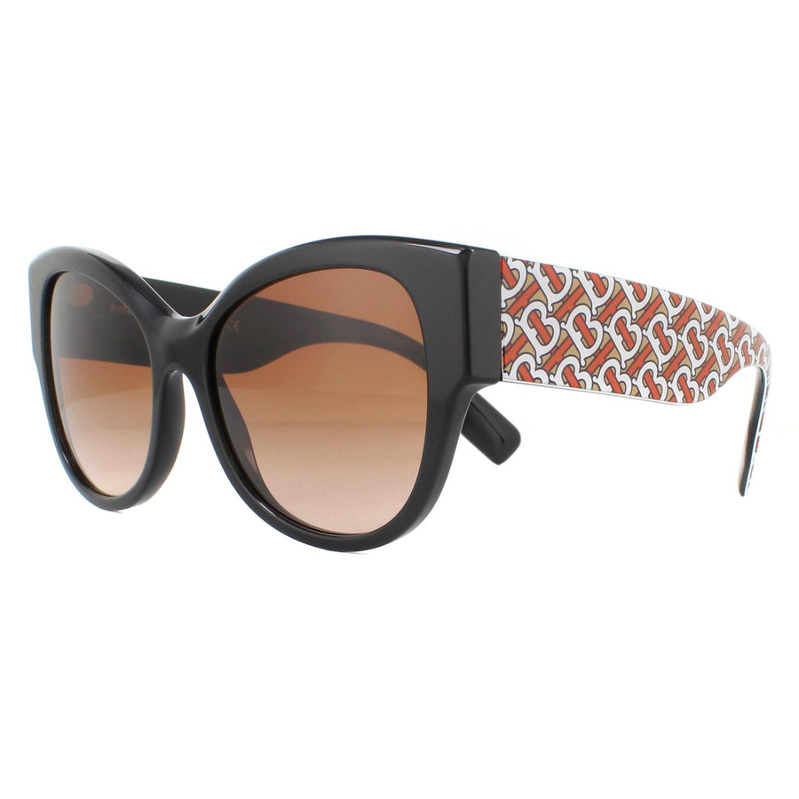 Burberry Sunglasses BE4294 382013 Black Pattern Brown Gradient