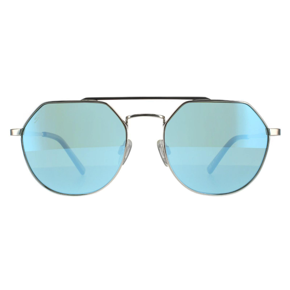 Serengeti Sunglasses Shelby SS533004 Shiny Silver Saturn Polarized 555nm Blue