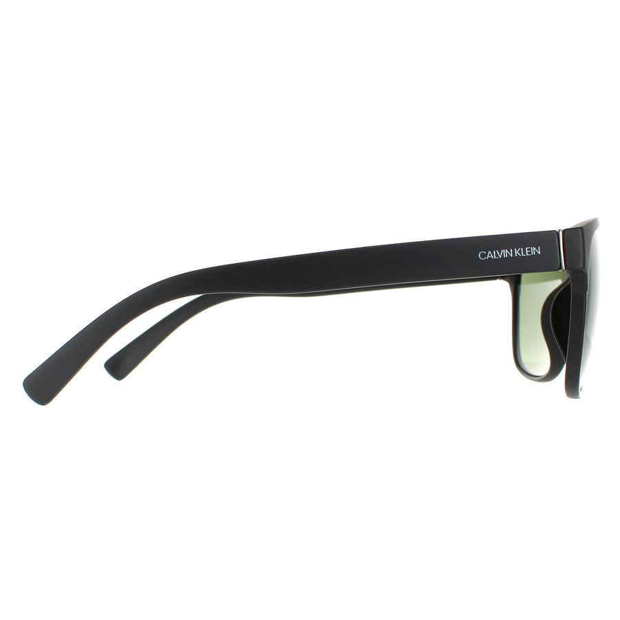 Calvin Klein Sunglasses CK20523S 001 Matte Black Solid Green G15
