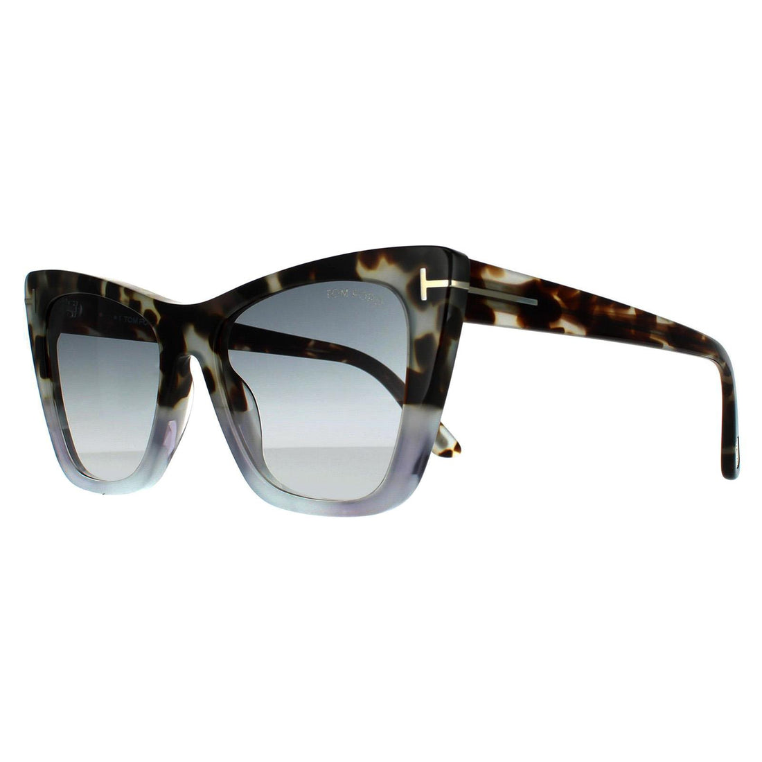 Tom Ford Sunglasses Poppy FT0846 55B Coloured Havana Grey Gradient