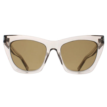 Saint Laurent Sunglasses SL214 Kate 032 Transparent Beige Brown