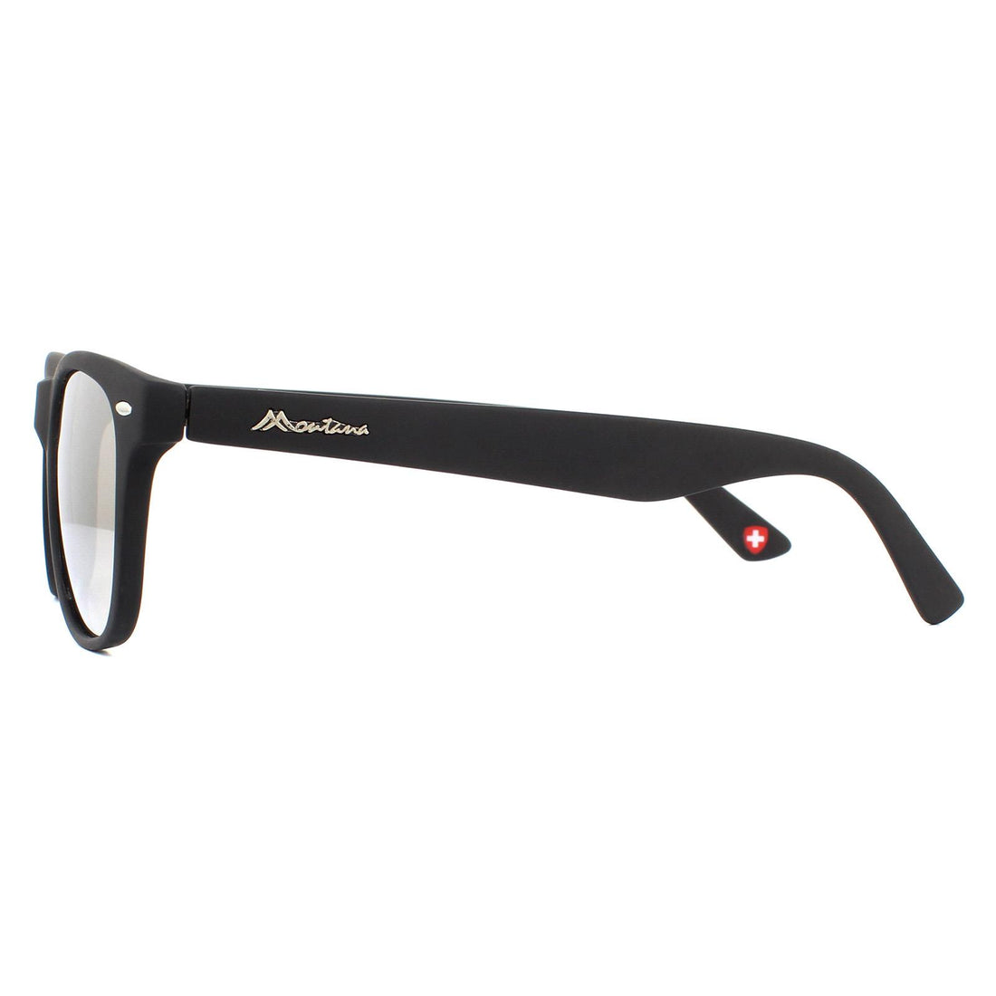 Montana Sunglasses MS10 E Matte Black Rubbertouch Revo Silver Mirror