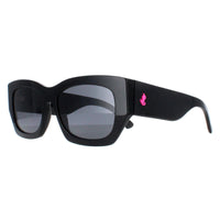 Jimmy Choo Sunglasses CAMI/S 807 IR Black with Black Pattern Temples Grey