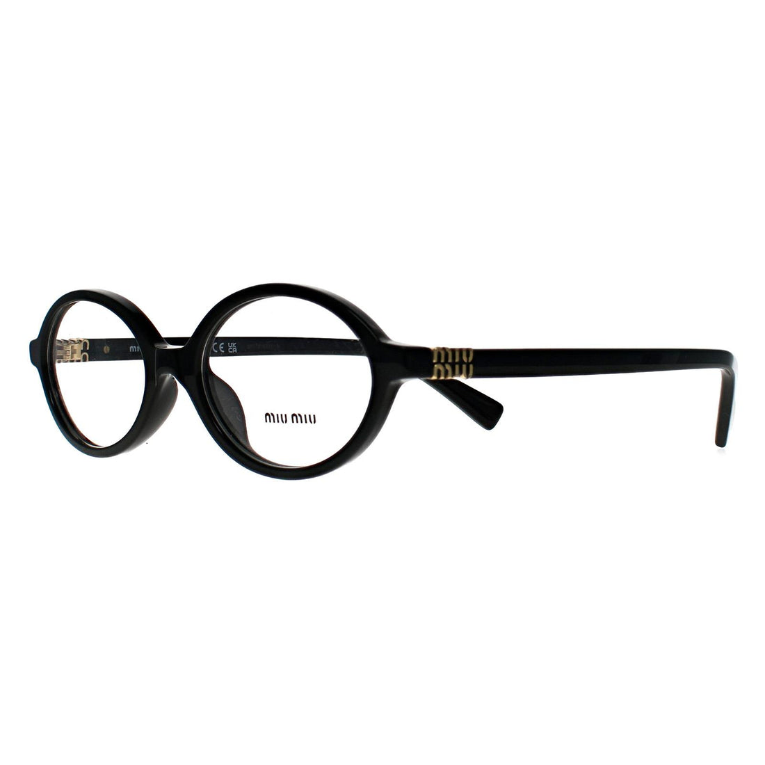 Miu Miu Glasses Frames MU01XV 1AB1O1 Shiny Black Women