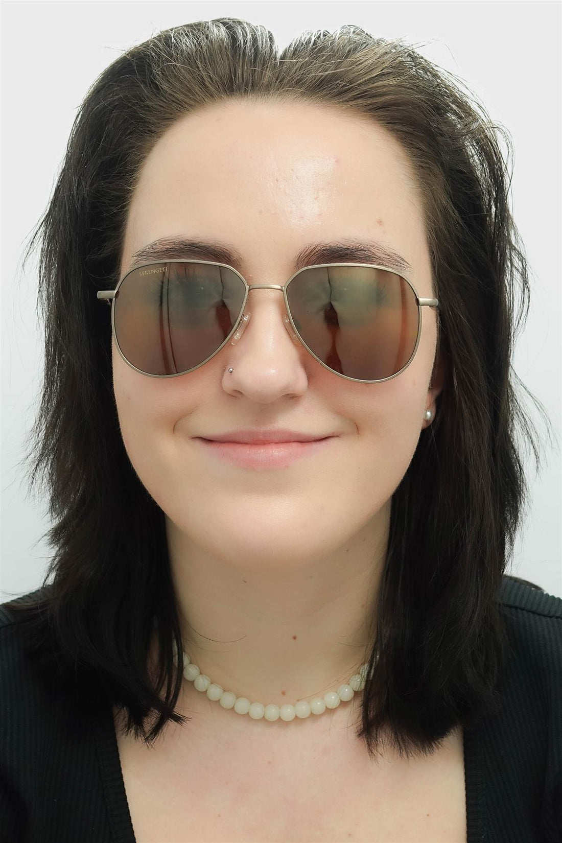 Serengeti Sunglasses Haywood Small SS544001 Brushed Bronze Mineral Drivers Gold Polarized