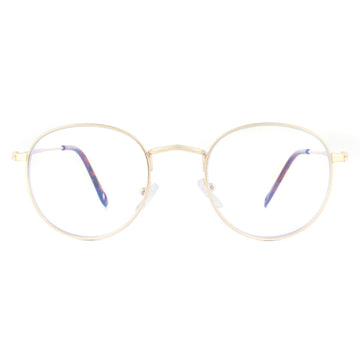 Montana Reading Glasses HBLF54-A Gold Blue Light Block +1.00