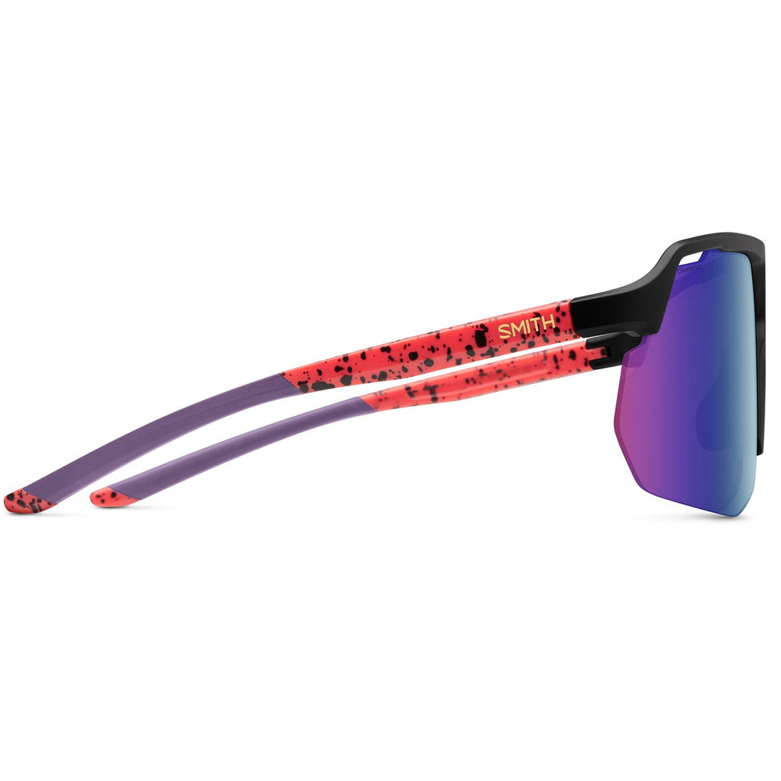 Smith Sunglasses Motive H1T DI Matte Red Pattern Black Chromapop Violet Mirror