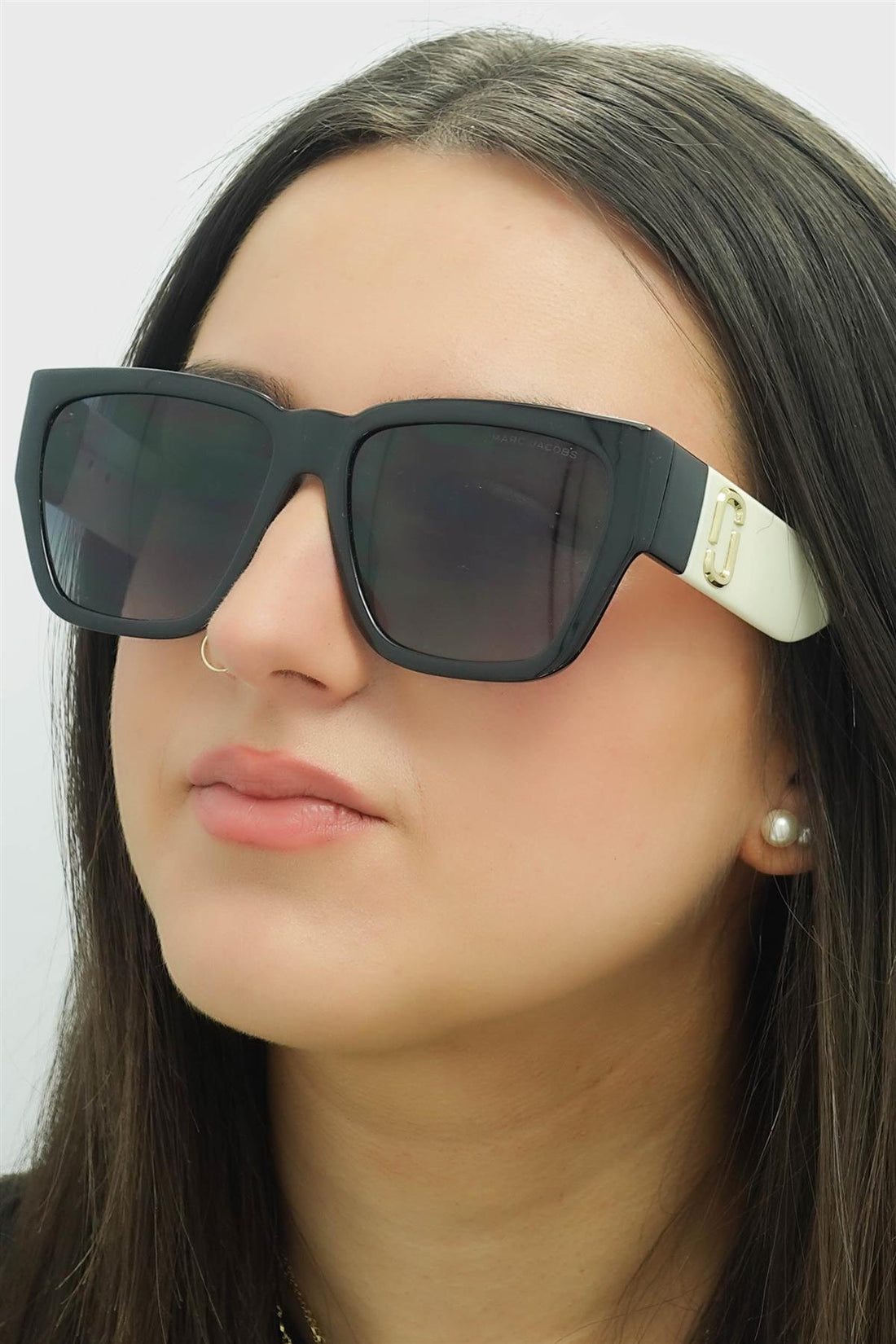 Marc Jacobs Sunglasses MARC 646/S 80S 9O Black White Dark Grey Gradient