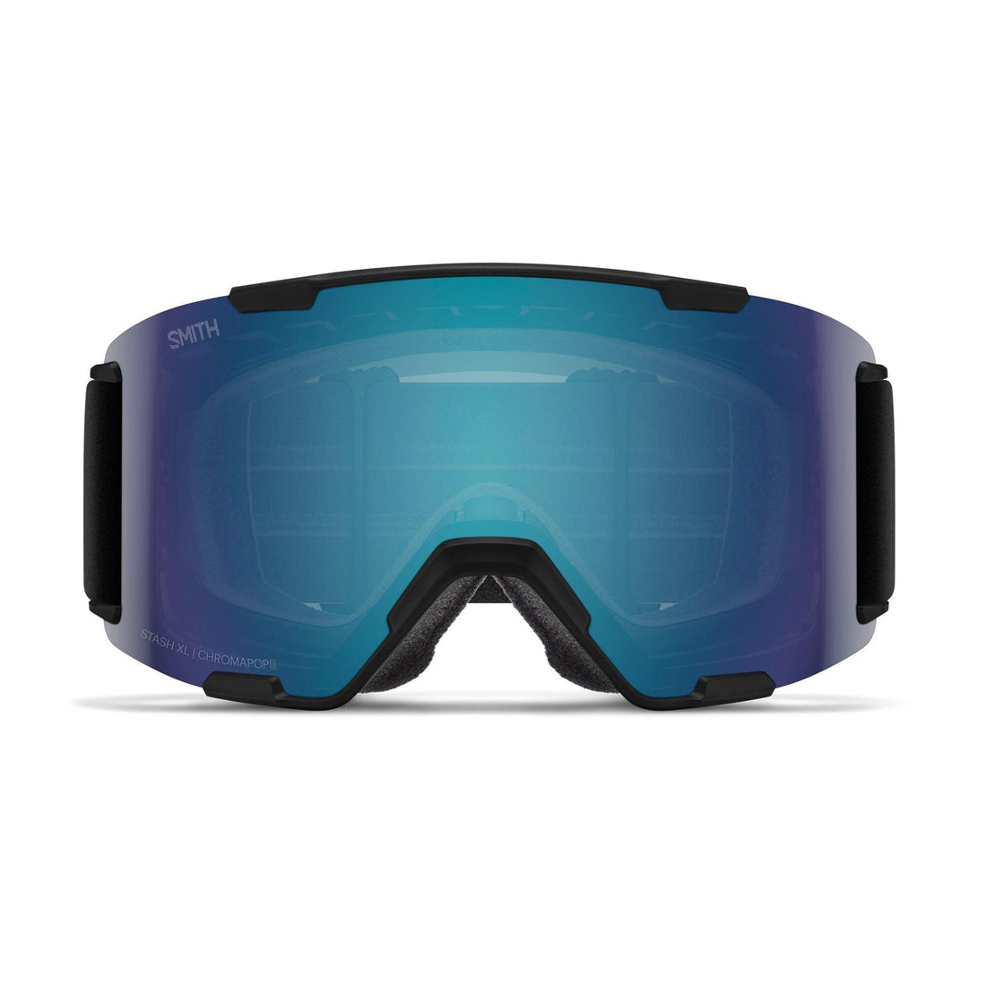 Smith Ski Goggles Stash XL 2QJ 4B Black ChromaPop Everyday Blue Mirror & Storm Blue Sensor Mirror