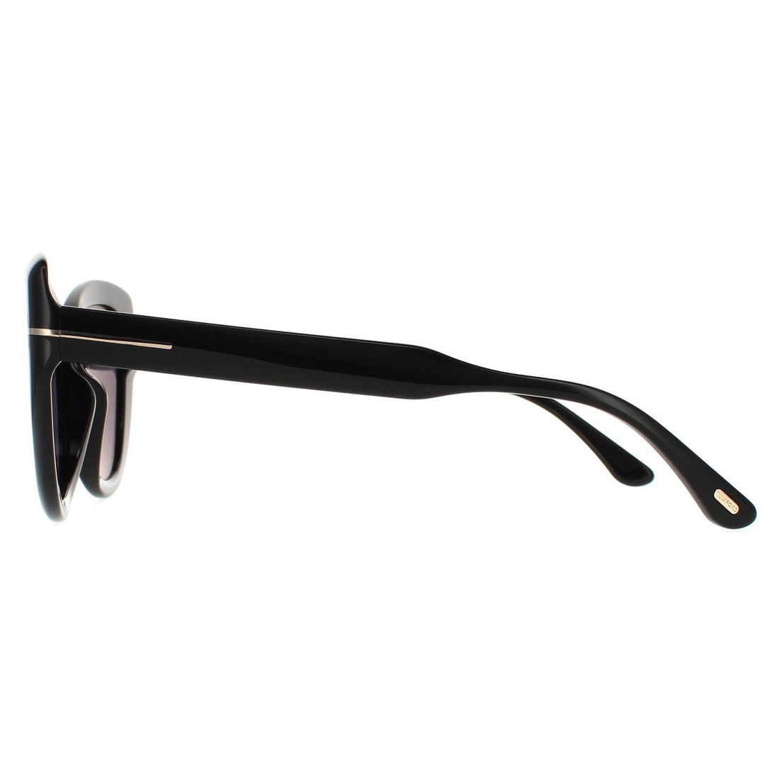 Tom Ford Sunglasses Anya FT0762 01A Shiny Black Smoke Grey