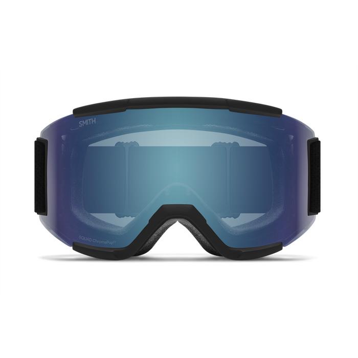 Smith Ski Goggles Squad 2QJ 4B Black ChromaPop Everyday Blue Mirror