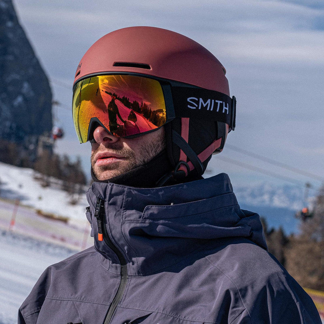 Smith Ski Goggles I/O Mag 0JX 6K Black ChromaPop Sun Red Mirror & CP Storm Yellow Flash