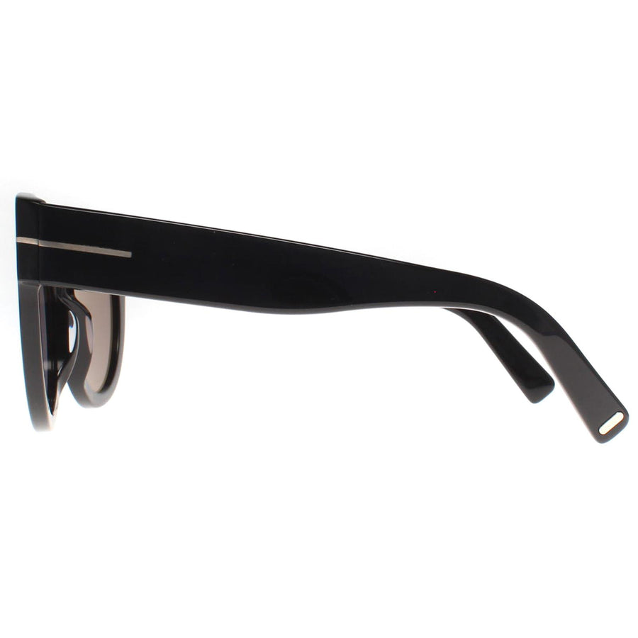 Tom Ford Sunglasses Lucilla FT1063 01C Shiny Black Smoke Mirror