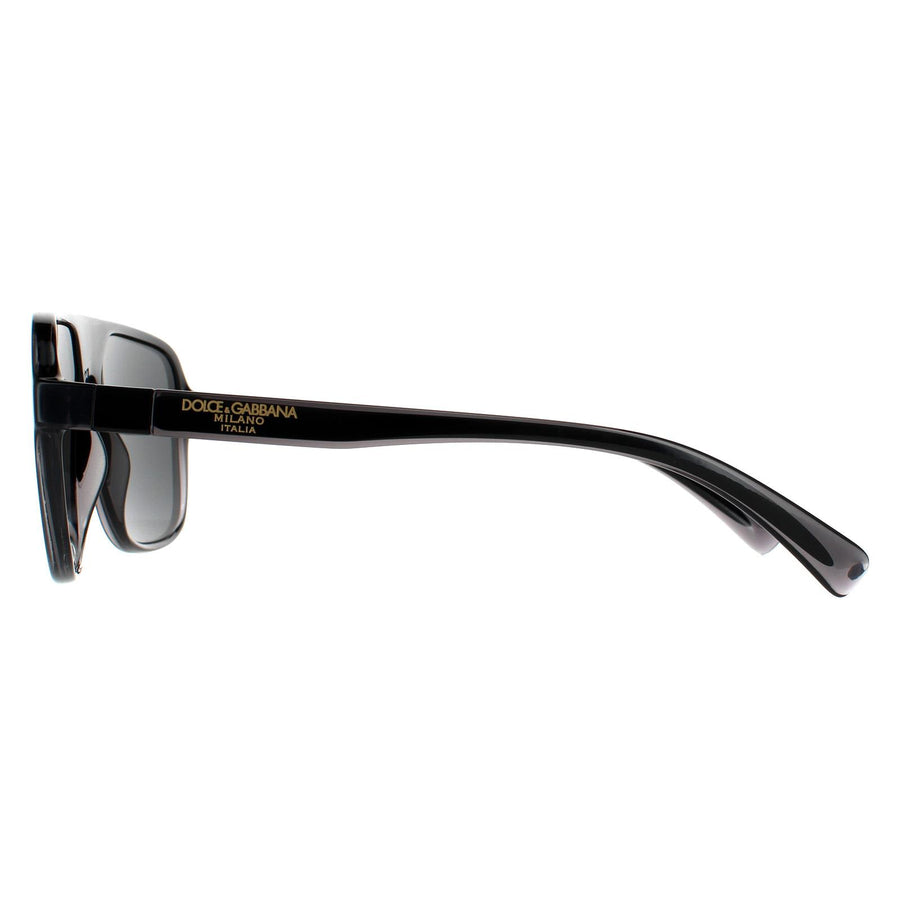 Dolce & Gabbana Sunglasses DG6134 325787 Transparent Grey and Black Dark Grey