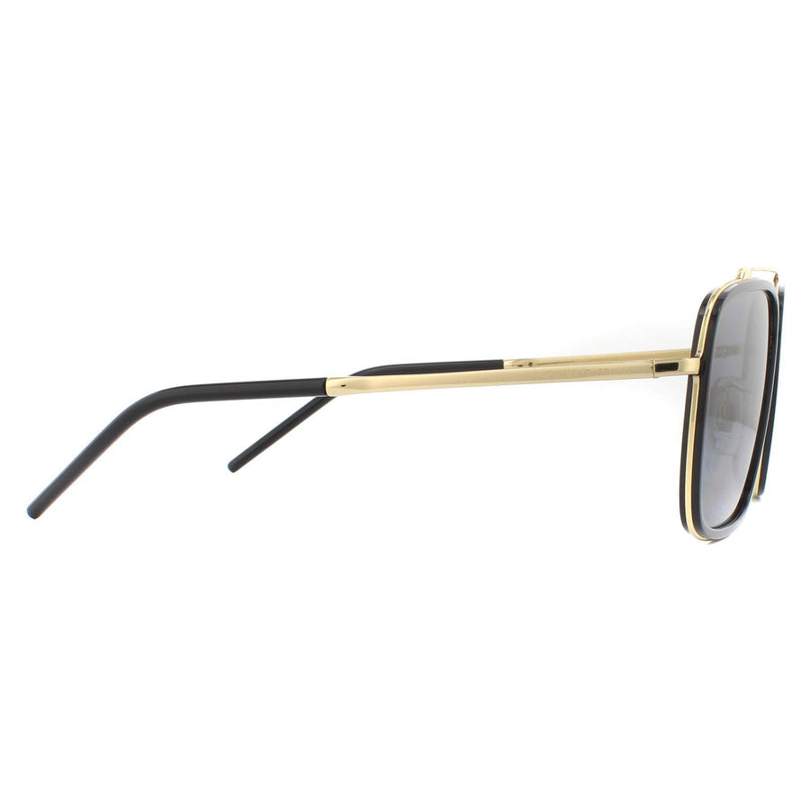 Dolce & Gabbana Sunglasses DG2220 02/81 Gold and Black Brown Gradient Polarized