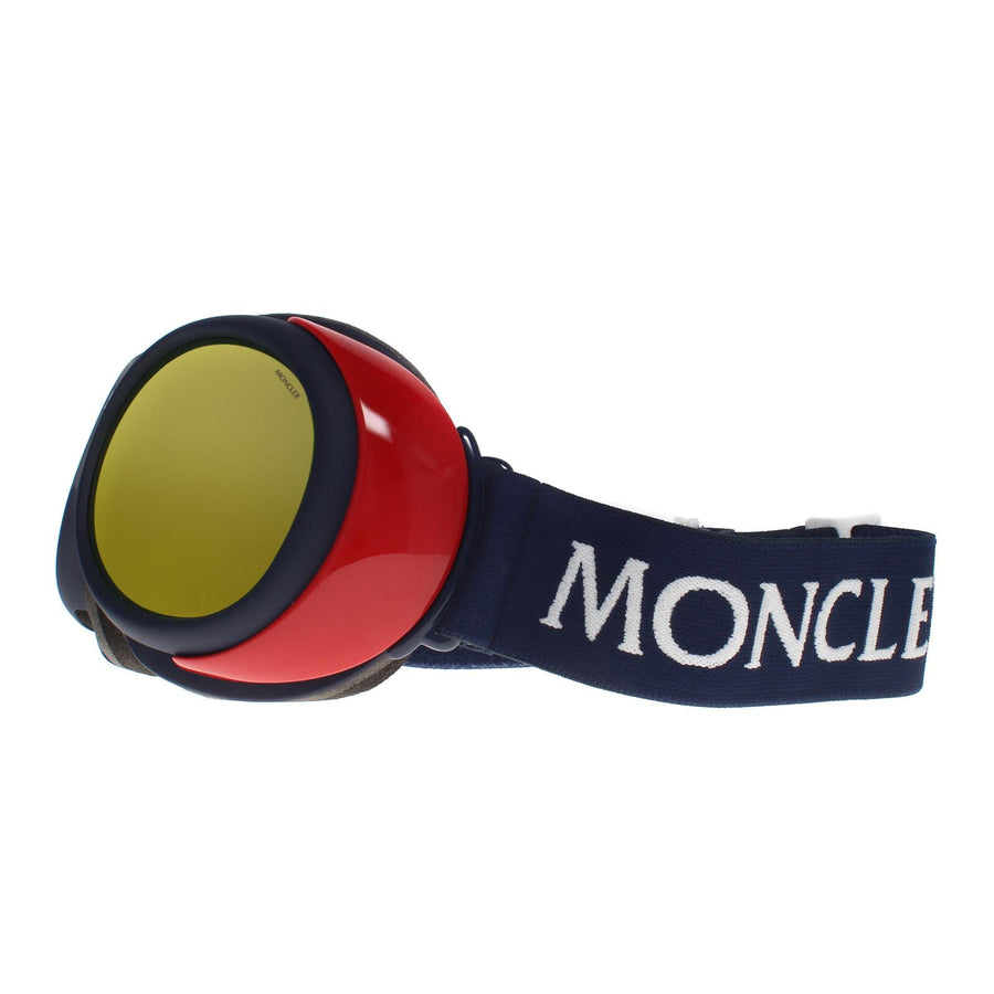 Moncler Ski Goggles ML0130 92C Blue and Red Orange Mirror