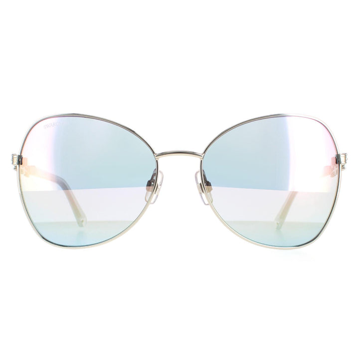 Swarovski Sunglasses SK0290 16Z Shiny Palladium Multicolour Mirrored
