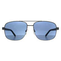 BMW Sunglasses BS0039 17R Matte Light Palladium Blue Polarized