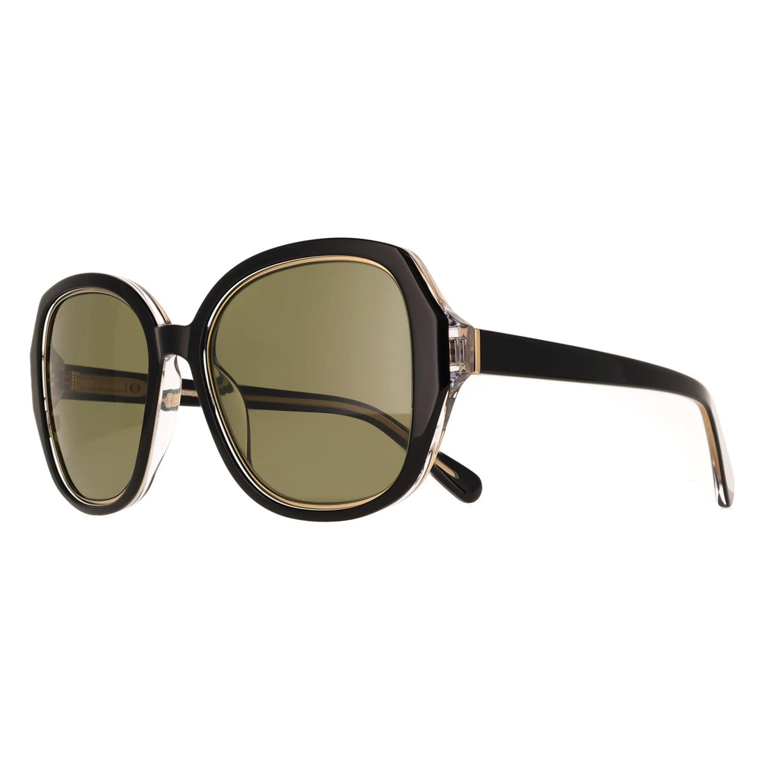 Serengeti Sunglasses Hayworth SS538001 Shiny Black Transparent Layer Mineral Polarized 555nm