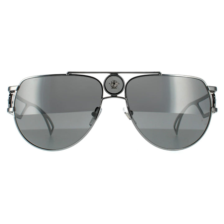 Versace Sunglasses VE2225 10016G Gunmetal Grey Silver Mirror