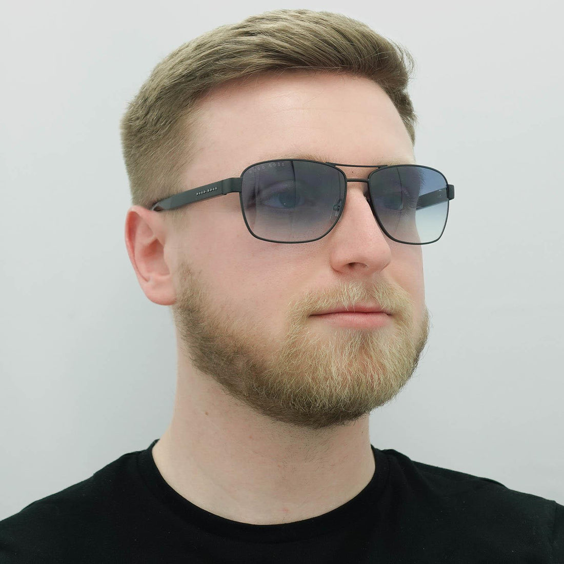 Hugo Boss Sunglasses BOSS 1240/S 003/08 Matte Black Blue Gradient