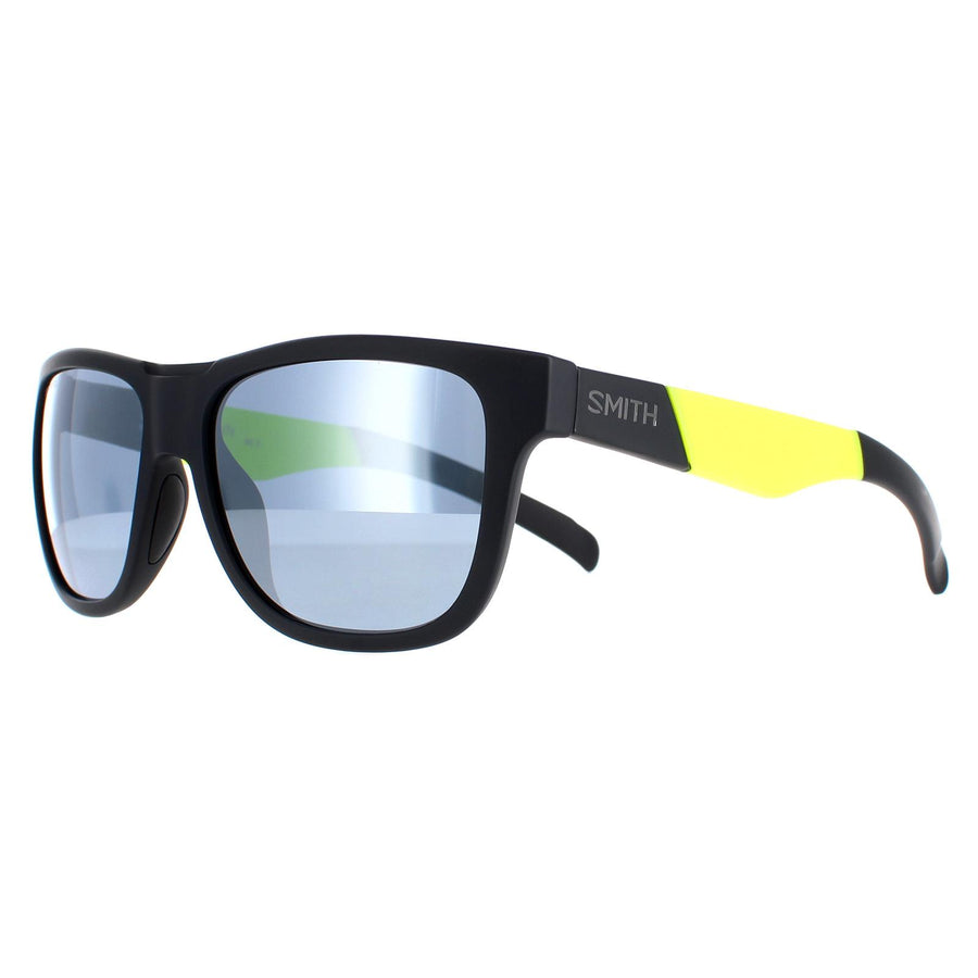 Smith Sunglasses Lowdown Slim/N PGC XB Matte Black Yellow Chromapop Silver Mirror