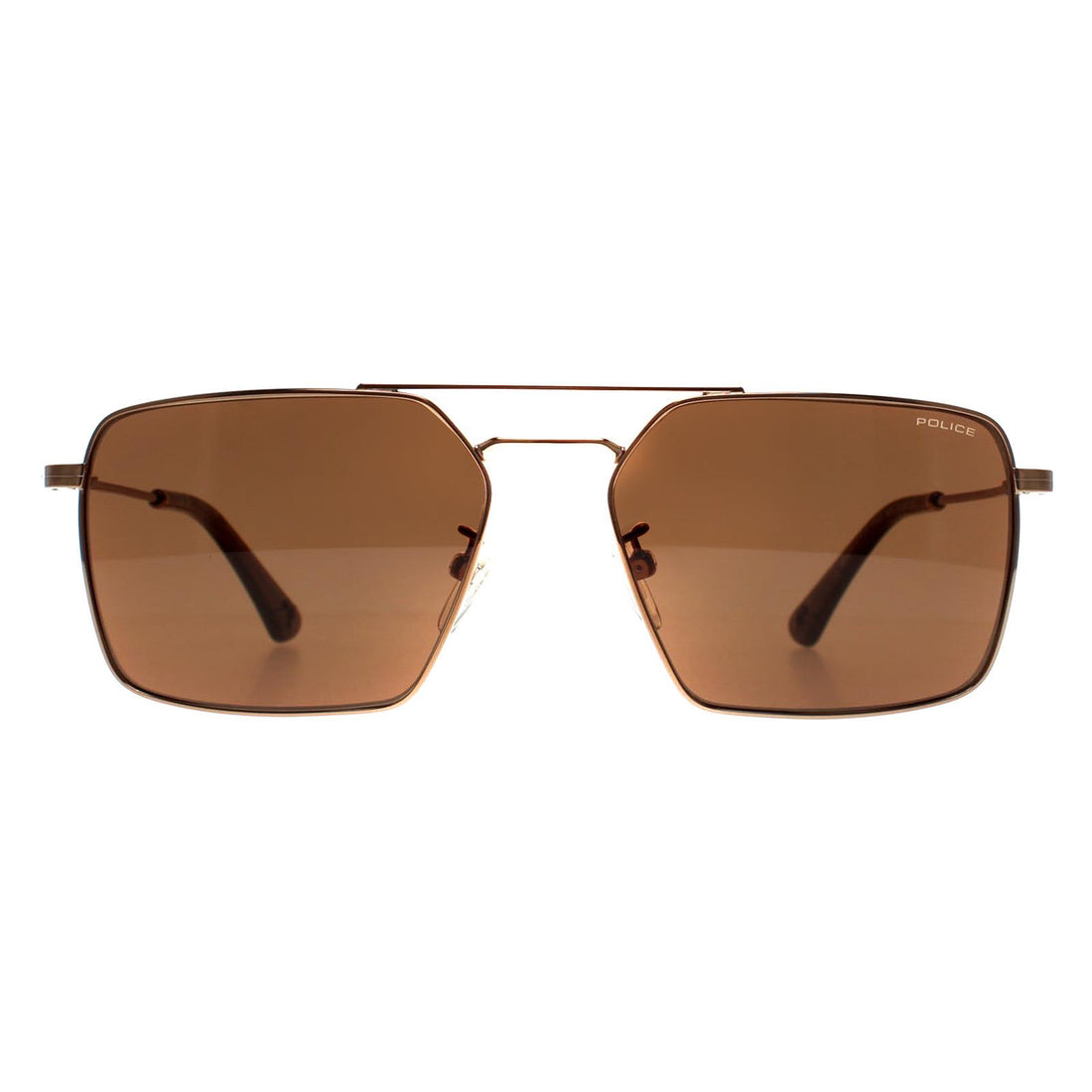 Police Sunglasses SPLL07M Origins Lite 15 08FF Shiny Grey Gold Brown