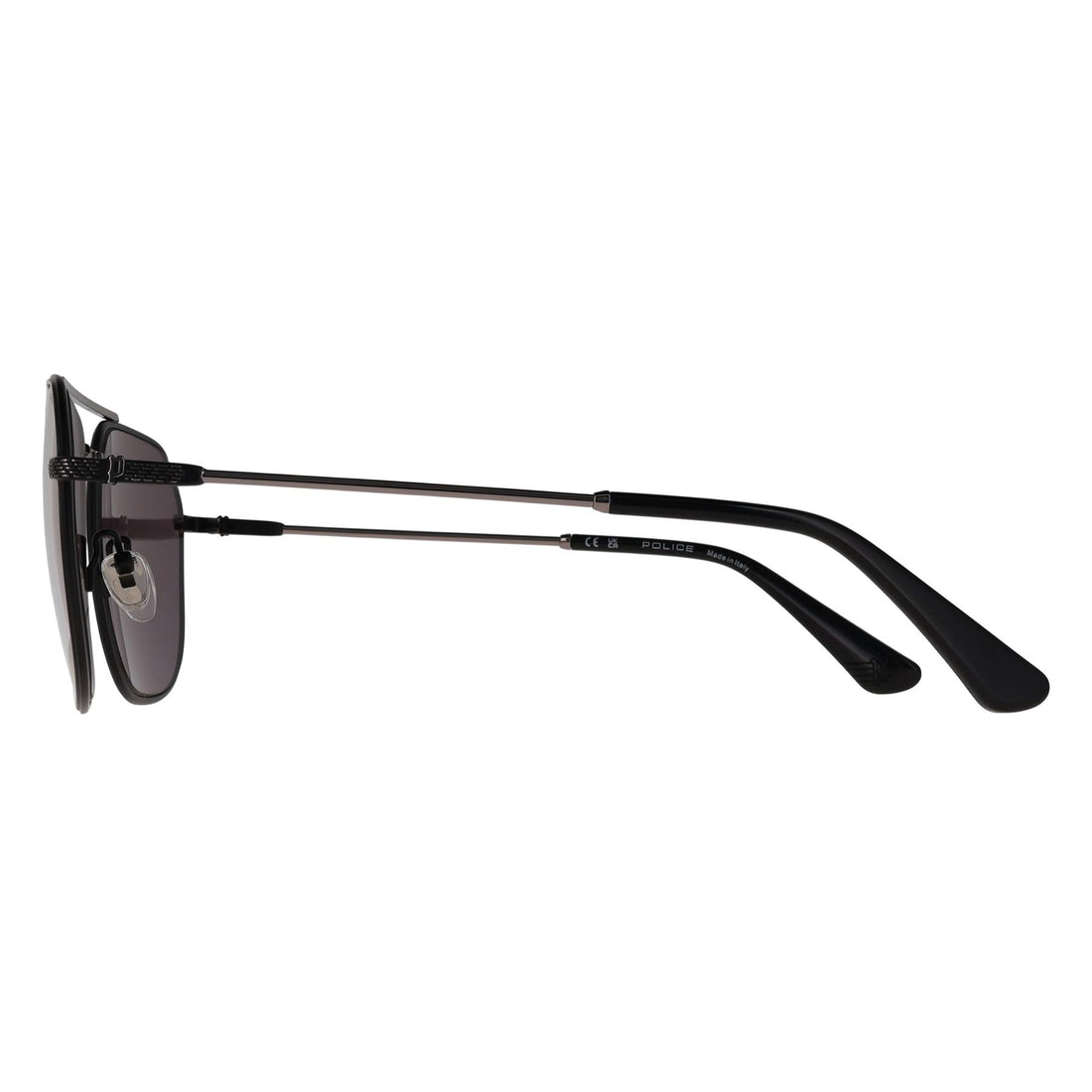 Police Sunglasses SPLF64M Octane 1 0509 Shiny Gunmetal Grey