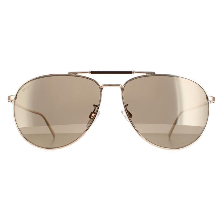 Bally Sunglasses BY0038-D 28C Cooper Gold Mirrored