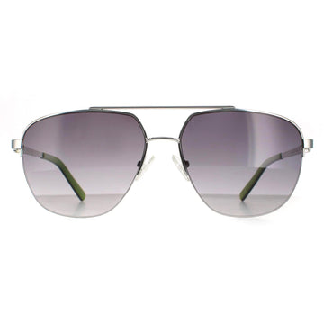 Guess Sunglasses GF5065 10B Shiny Light Nickeltin Smoke Gradient