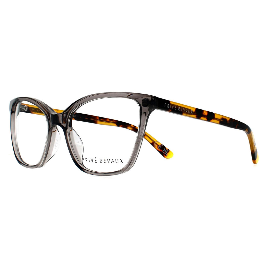Prive Revaux Glasses Frames Lemon City 5DN Transparent Grey Havana Women