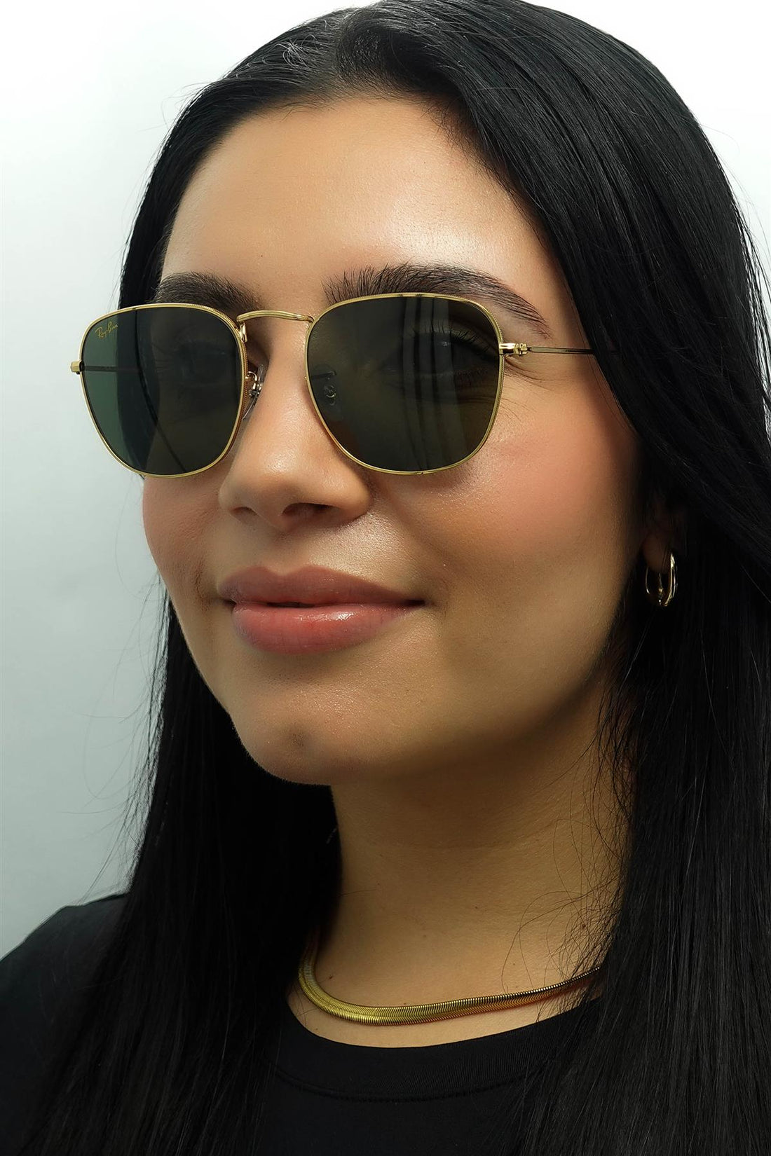 Ray-Ban Sunglasses RB3857 Frank 919631 Gold G-15 Green