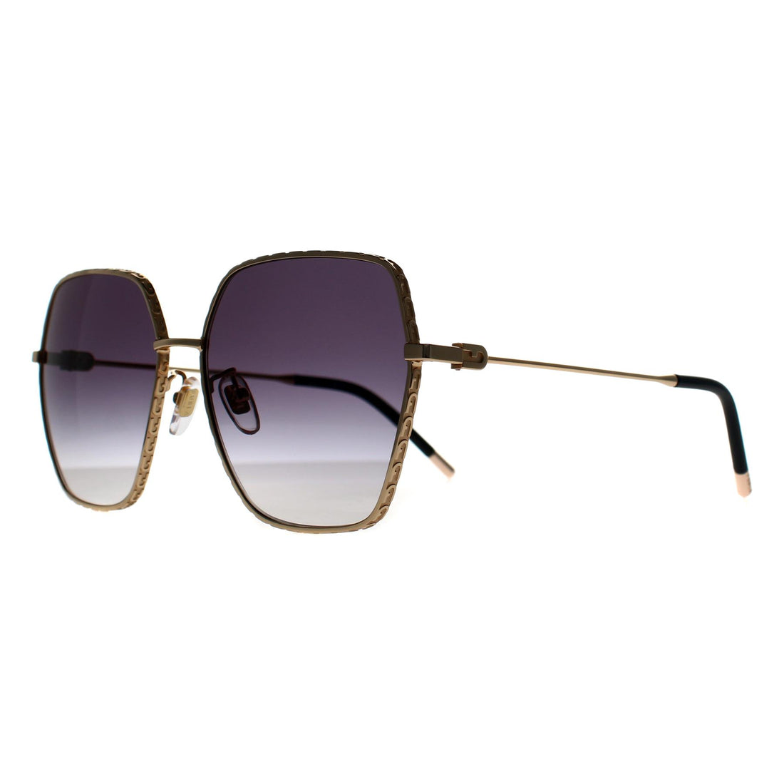 Furla Sunglasses SFU628 0300 Gold Grey Smoke Gradient