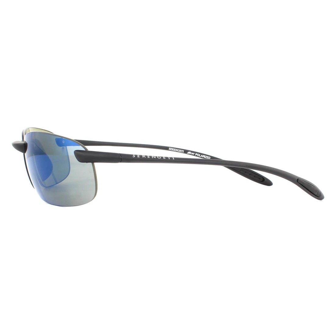 Serengeti Sunglasses Nuvola 8697 Matte Black PhD 2.0 Polarized 555nm Blue