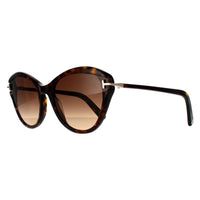 Tom Ford Sunglasses Leigh FT0850 52F Dark Havana Brown Gradient