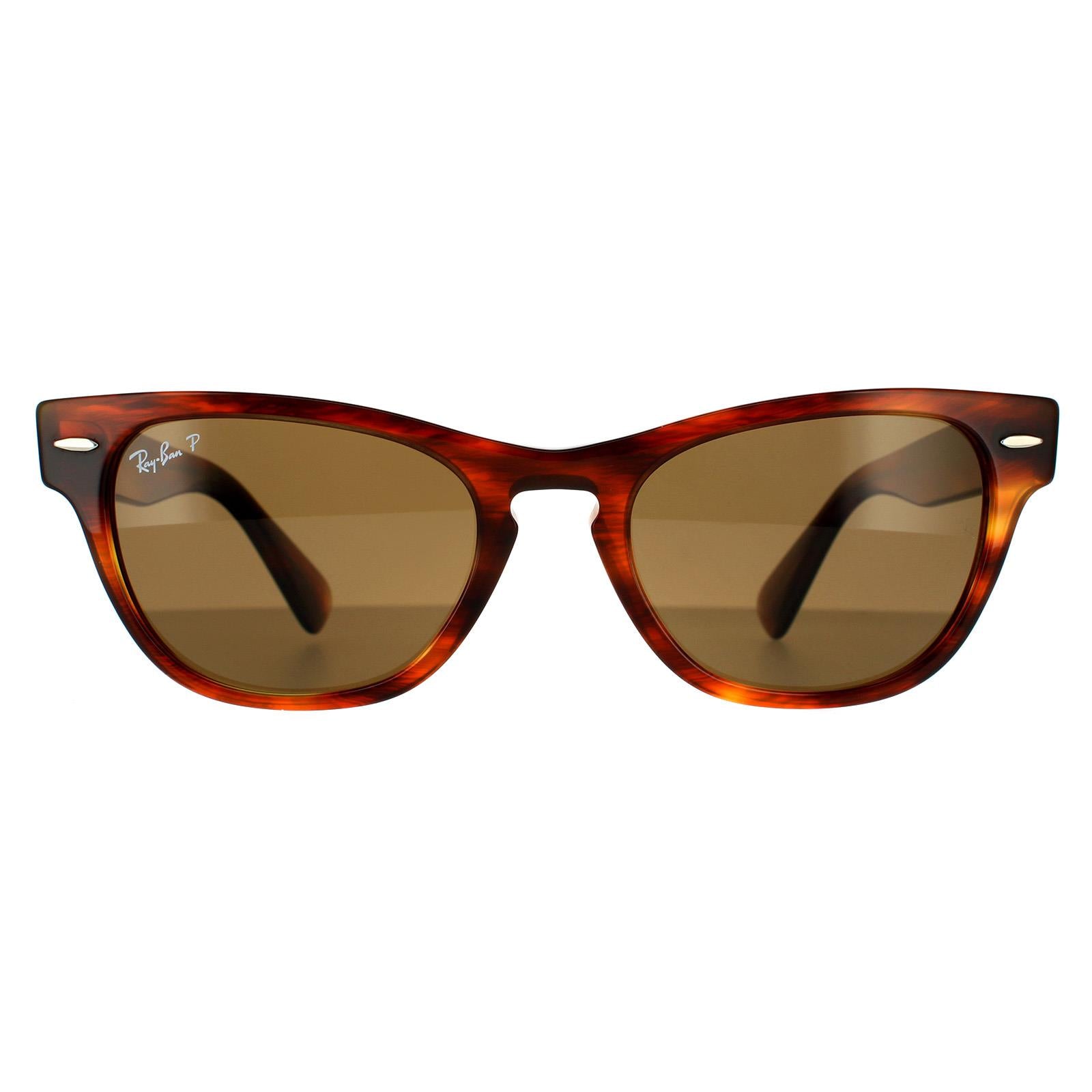 Sunglasses Laramie RB2201 954 57 Striped Havana Polarized 54mm