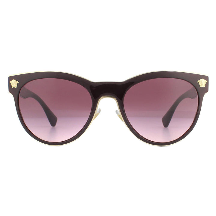 Versace Sunglasses VE2198 12528H Transparent Bordeaux Pink Violet Gradient