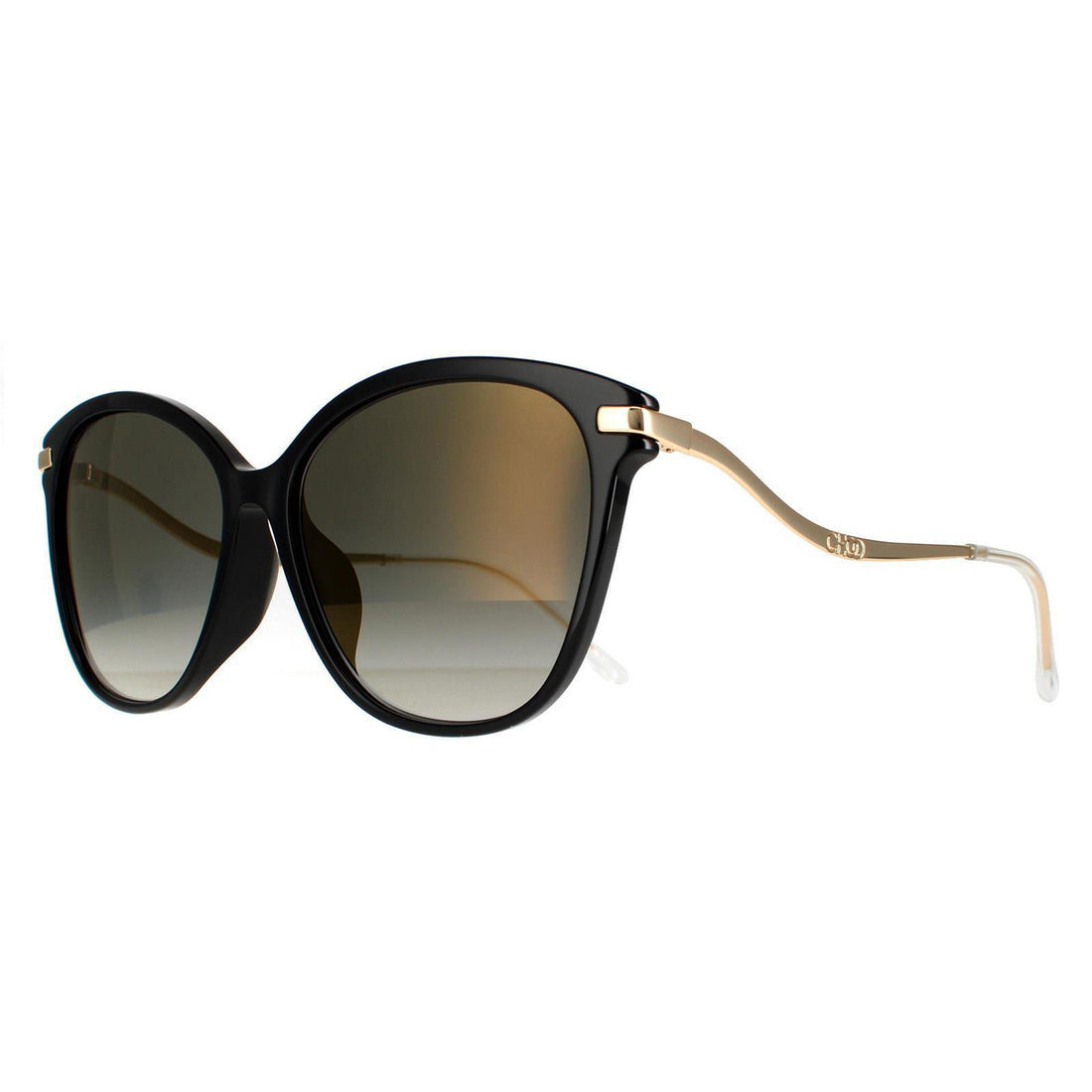 Jimmy Choo Sunglasses Peg/F/S 807 FQ Black Grey Gradient Gold Mirror