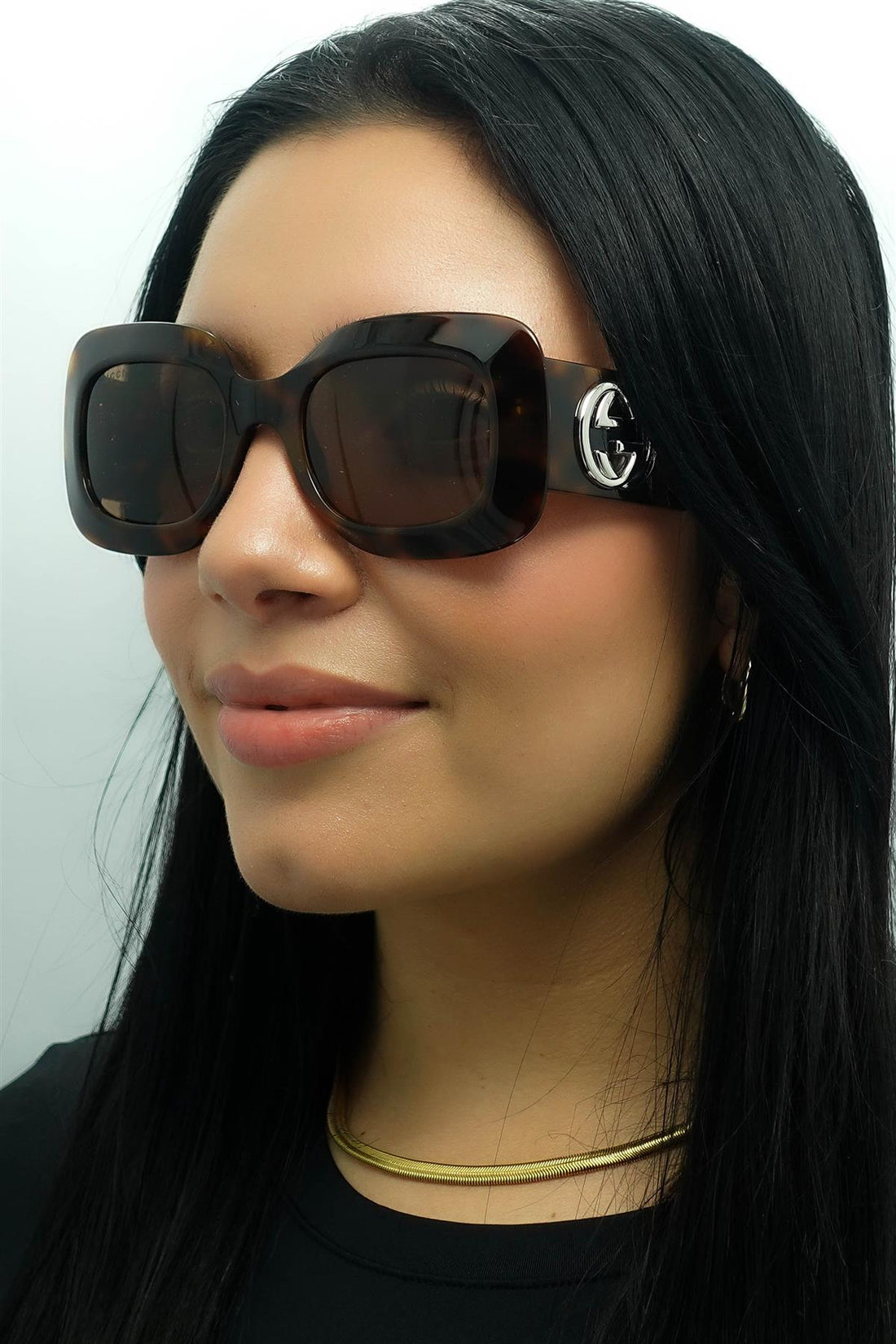 Gucci Sunglasses GG1695S 002 Havana with Silver Brown