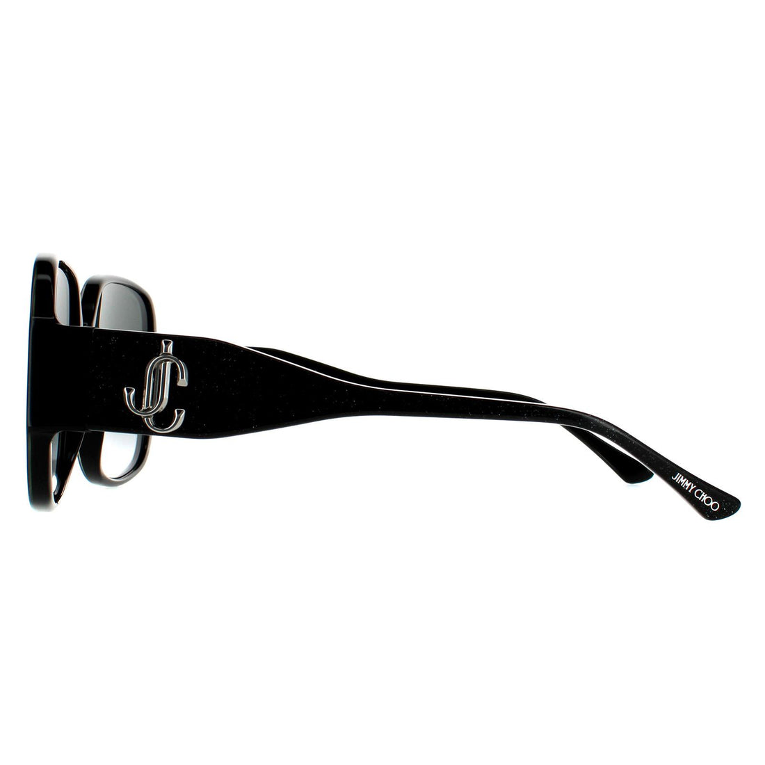 Jimmy Choo Sunglasses TARA/S DXF 9O Black Glitter Dark Grey Gradient