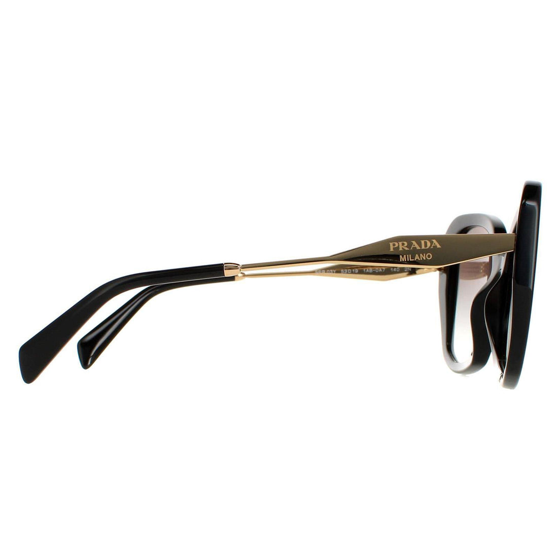 Prada Sunglasses PR03YS 1AB0A7 Black Grey Gradient