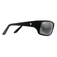 Maui Jim Sunglasses Peahi 202-35UTD Matte Black Neutral Grey Polarized