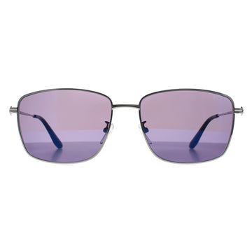 BMW Sunglasses BW0027-H 16X Shiny Palladium Blue Mirror