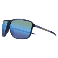 Police Sunglasses SPLL15 Solstice 4 V78B Semi Matte Ruthenium Blue Brown Mirror Blue