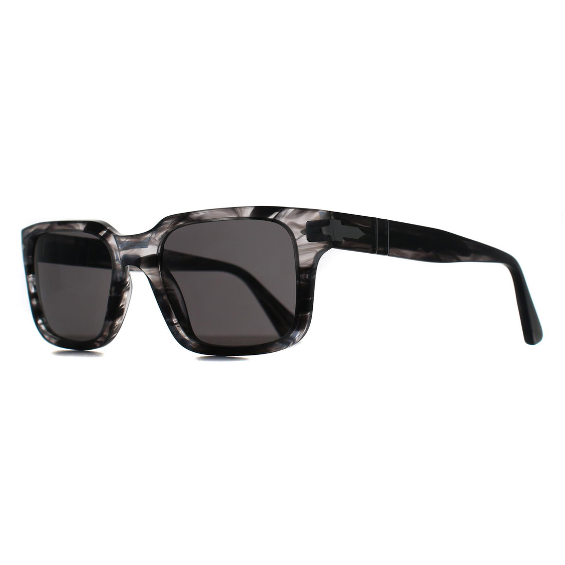 Persol Sunglasses PO3272S 1238B1 Striped Black & Grey Dark Grey