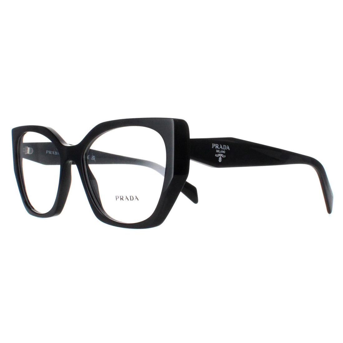 Prada Eyeglasses PR18WV 1AB1O1 Black Women