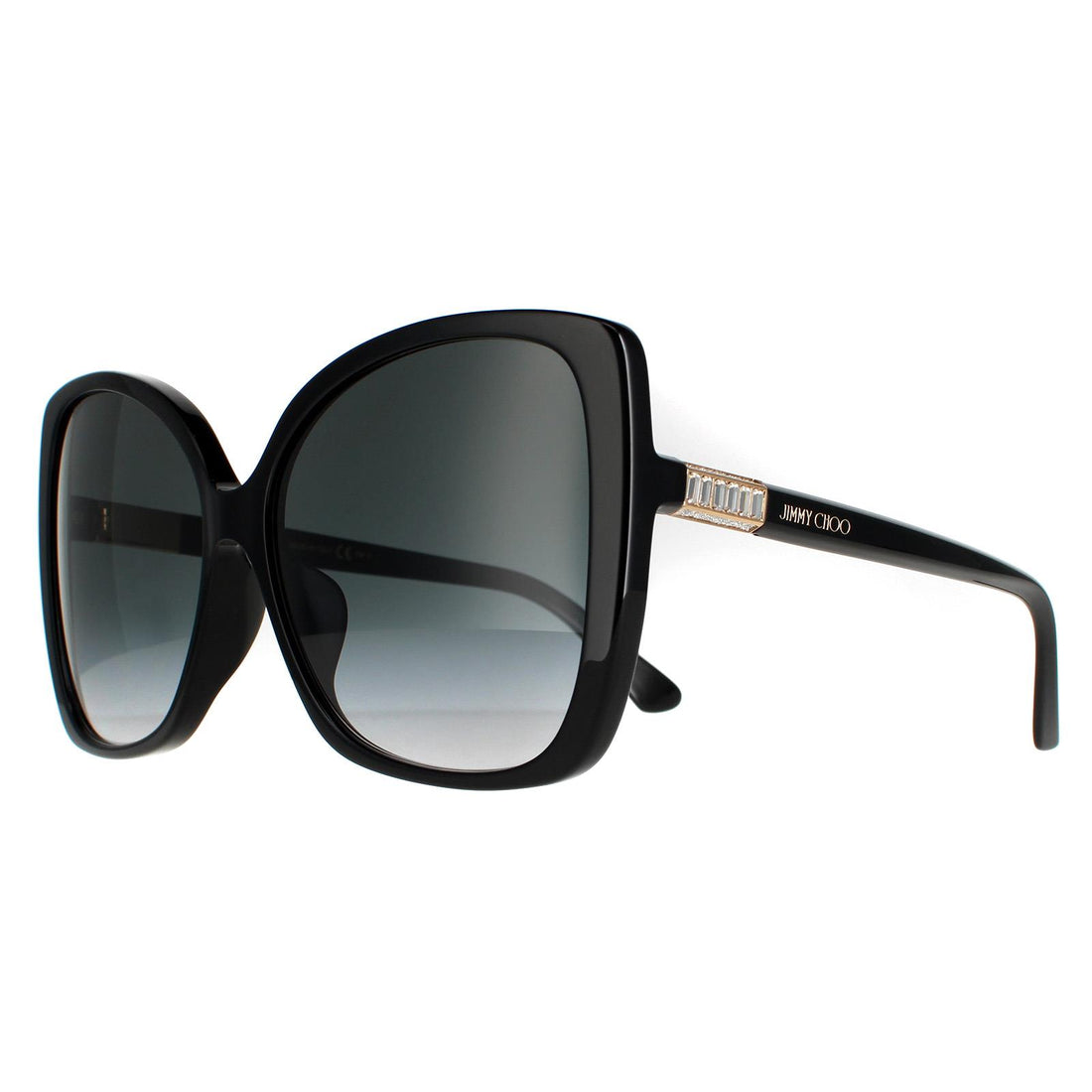 Jimmy Choo Sunglasses BECKY/F/S 807 9O Black Dark Grey Gradient